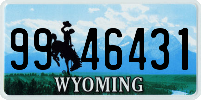 WY license plate 9946431