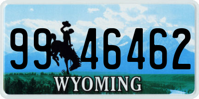 WY license plate 9946462