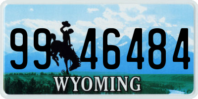 WY license plate 9946484