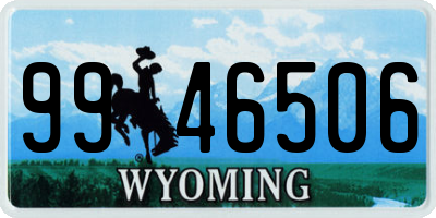 WY license plate 9946506