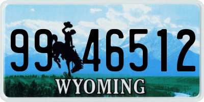 WY license plate 9946512