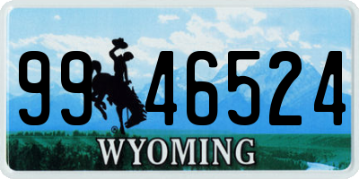 WY license plate 9946524