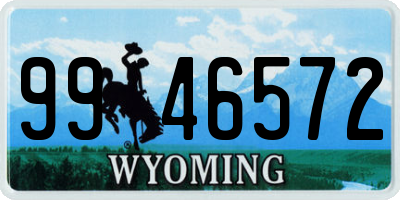 WY license plate 9946572