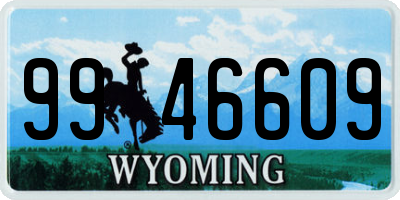 WY license plate 9946609
