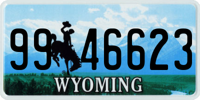 WY license plate 9946623
