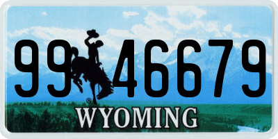 WY license plate 9946679