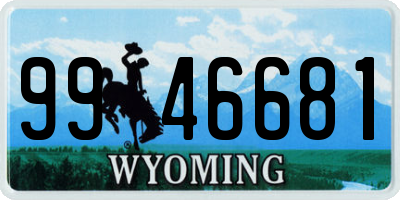 WY license plate 9946681