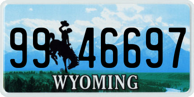 WY license plate 9946697