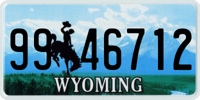 WY license plate 9946712
