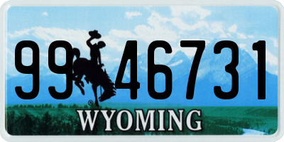 WY license plate 9946731