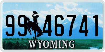WY license plate 9946741