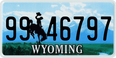 WY license plate 9946797
