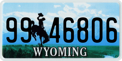 WY license plate 9946806