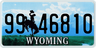 WY license plate 9946810
