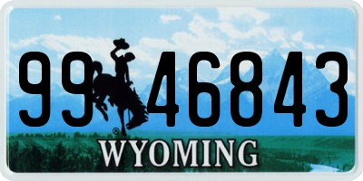 WY license plate 9946843