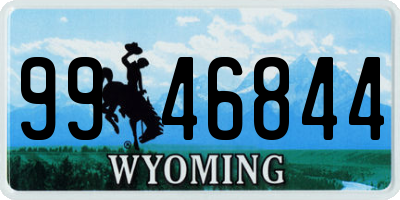 WY license plate 9946844