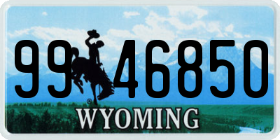 WY license plate 9946850