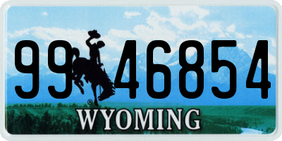 WY license plate 9946854