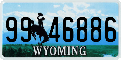 WY license plate 9946886
