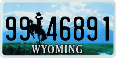 WY license plate 9946891