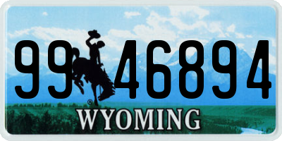 WY license plate 9946894