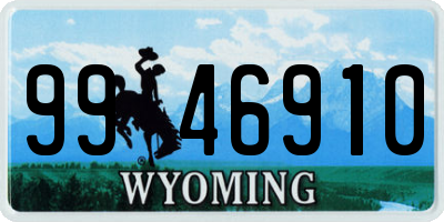 WY license plate 9946910