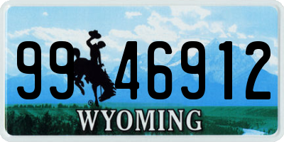 WY license plate 9946912