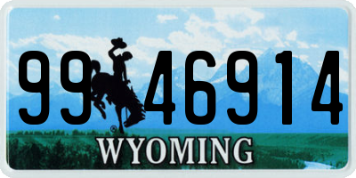 WY license plate 9946914