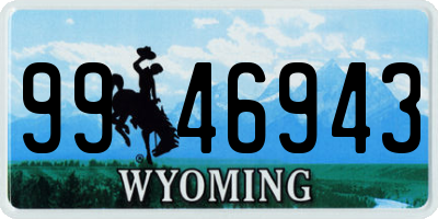 WY license plate 9946943