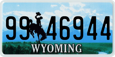 WY license plate 9946944