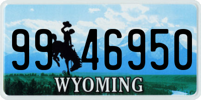 WY license plate 9946950
