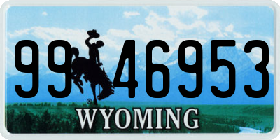 WY license plate 9946953