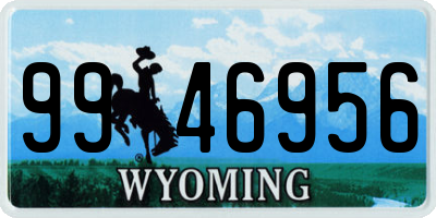 WY license plate 9946956