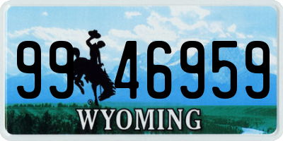 WY license plate 9946959