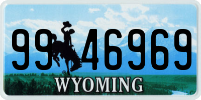 WY license plate 9946969