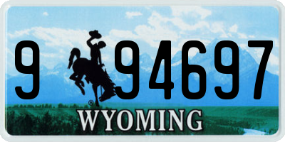 WY license plate 994697