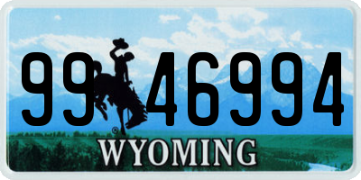 WY license plate 9946994