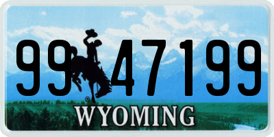 WY license plate 9947199