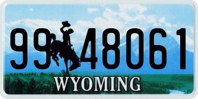 WY license plate 9948061