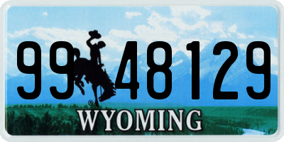 WY license plate 9948129