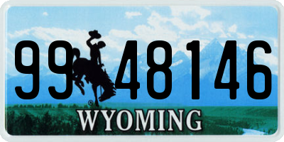 WY license plate 9948146