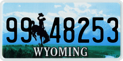 WY license plate 9948253