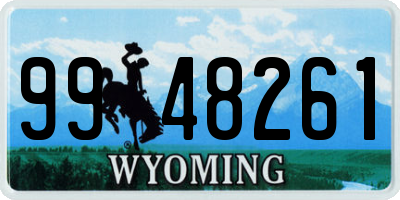 WY license plate 9948261