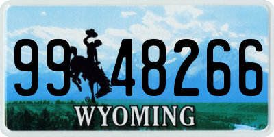 WY license plate 9948266