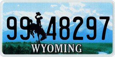 WY license plate 9948297