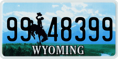 WY license plate 9948399