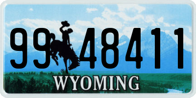 WY license plate 9948411