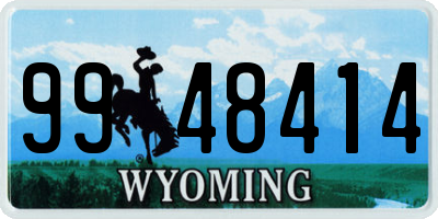 WY license plate 9948414