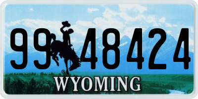 WY license plate 9948424