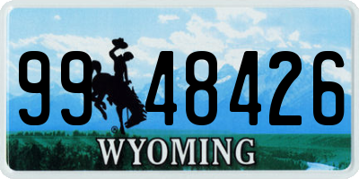 WY license plate 9948426